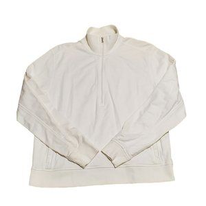Ralph Lauren Golf 1/2 Zip Pullover Jacket Women's Size XL 100% Pima Cotton White
